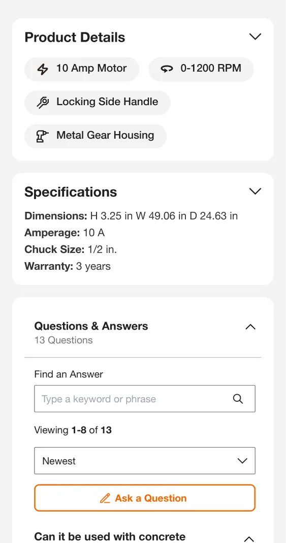 Mobile: questions and answers expanded