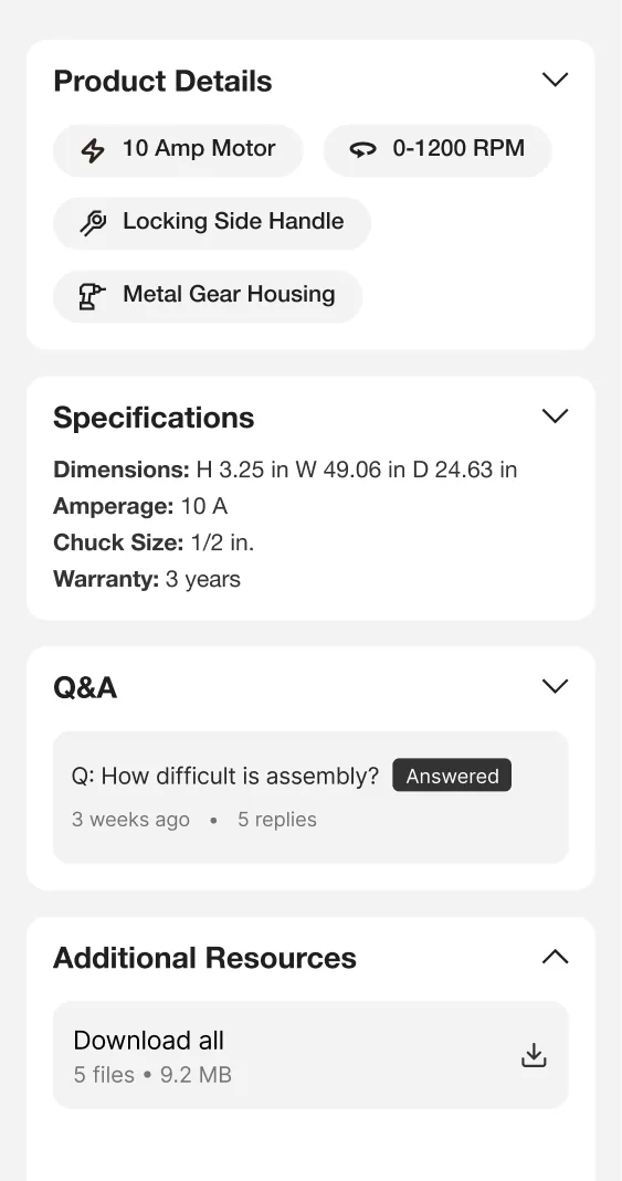 Mobile: additional resources expanded with manuals to download