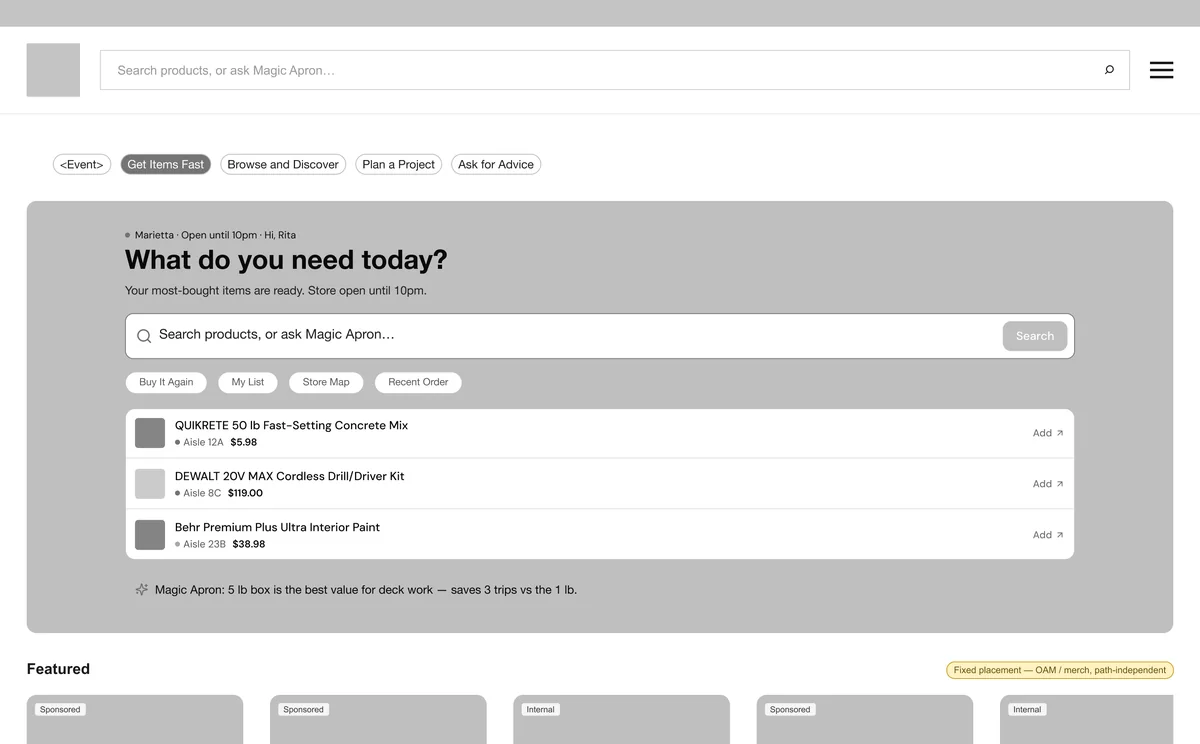Layout exploration: horizontal scroll carousel